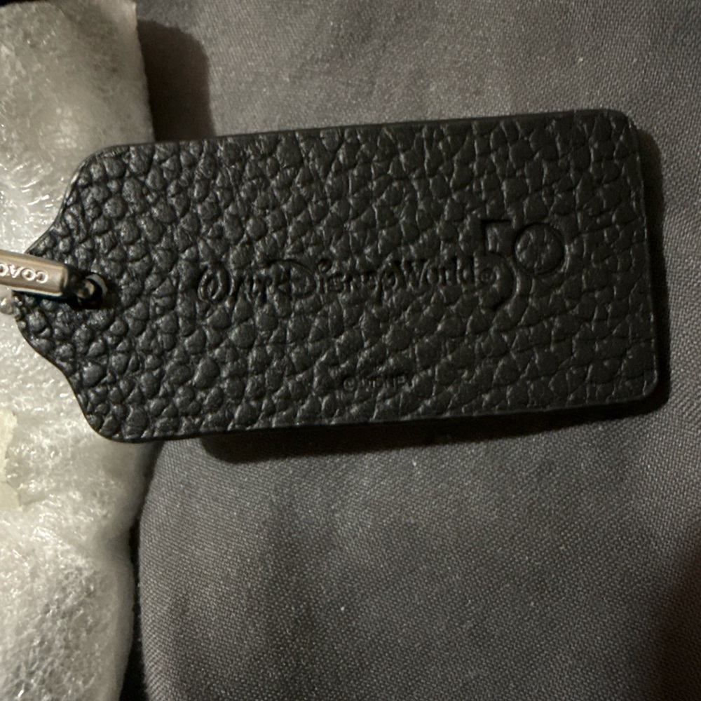 Coach X Disney World 50th anniversary Black Leather Waist  Belt Bag NWT - Picture 5 of 5